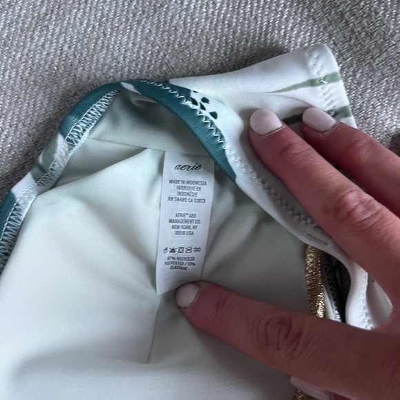 Aerie Palm Print Bandeau Bikini Top - Picture 3 of 3